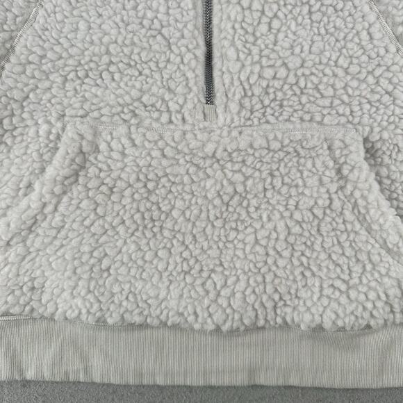 Lululemon Scuba Oversized Sherpa 1/2 Zip Hoodie M/L Vapor Gray Wool Blend - Picture 6 of 16